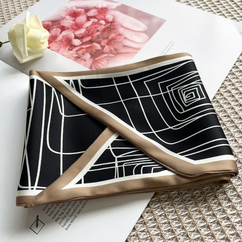 FONYVE Silk Head Scarf for Hair Fashion Headwrap for Women Lightweight Neck Tie - Image 5